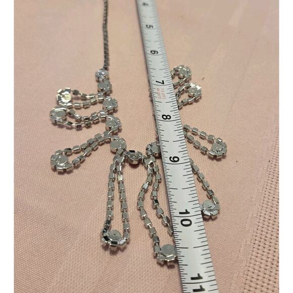 Red Glass Rhinestones Bib Drape Necklace And Earring Set Statement Party Luxury - Picture 10 of 12